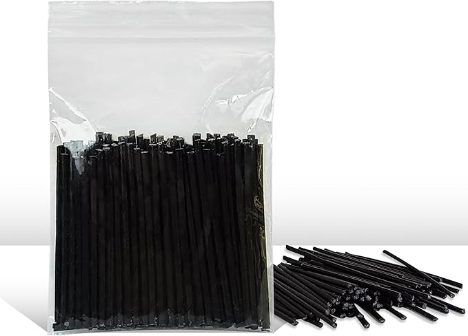 2" Black Cotton Candle Wicks 200-Pack – Metal-Free & Lead-Free for Pearled Candles Sand Wax Extra Refill, DIY Candle Making