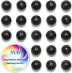 NCB 200pcs 4mm Black Obsidian Loose Beads for Jewelry Making, Natural Semi Precious Beads Round Smooth Gemstones Spacer Beads Charms for Necklaces Bracelets (Black Obsidian, 4mm 200Beads)