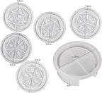 6 Pack Dice Coaster Mold 5 Piece Coaster + 1 Piece Coaster Holder Mold Dice Tray Mold Dice Resin Mold Resin Casting Mold Resin Making Molds Silicone Mold for Resin DIY Art Craft Supplies