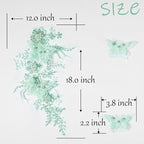 Flower Pearl Fabric Rhinestones Beaded Lace Applique,3D Butterfly Embroidered Lace Patch for Clothes,Dress (Green)