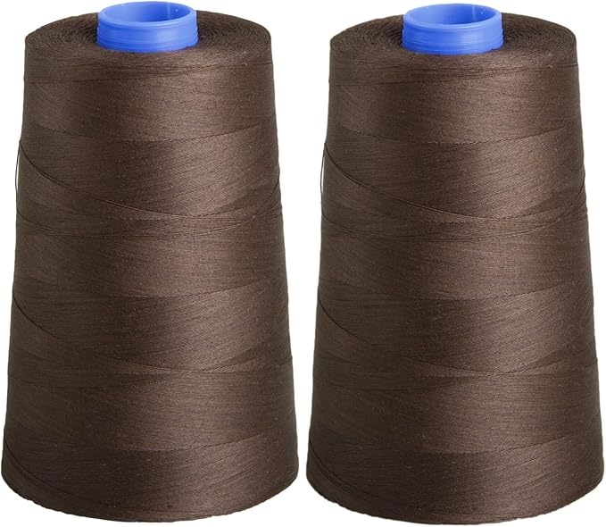 Connecting Threads 100% Cotton Essential Thread 5000 Yard Cone Set of 2 (Espresso)