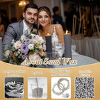 Gray Snow Pearled-Candles with Wicks - DIY Candle Sand,Pearled Sand Wax with Wicks,Pearled Wax,Refillable for Weddings,Partie,Halloween,Christmas,Thanksgiving