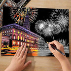 Scratch Art for Adults(8 Sheets A4),Family Creative DIY Painting Papers for Travel Lovers,Craft Lovers|Creative Scratch Art Adult (Philadelphia/Italy) by Iskueal