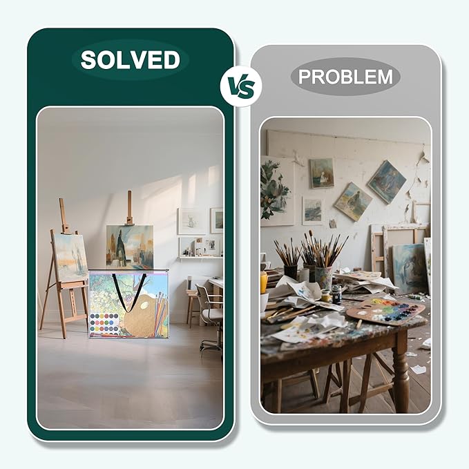 20x26 inch Art Portfolio Bags, Artwork Storage Case with Handle and Zipper, Mesh Waterproof Folder Organizer for Bulletin Boards, Scrapbooks, Keepsake and Poster Storage