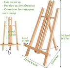 CONDA 6 Pack 16" Tabletop Display Easel, Portable A-Frame Tripod Display Easel for Painting Party & Displaying Canvases, Photos, Display Tripod Holder Stand for Students Kids Beginners