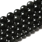4MM 180pcs Natural Black Obsidian Stone Energy Healing Beads Round Loose Beads for Jewelry Making Bracelet 2 Strands 32"