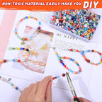 Assorted Glass Crystal Beads for Jewelry Making,DIY Lamp Work, Glass Spacer Beads Colorful Clear Electroplated Color Crystal Beads, Colorful Assortment Bulk Mix, Half Pound