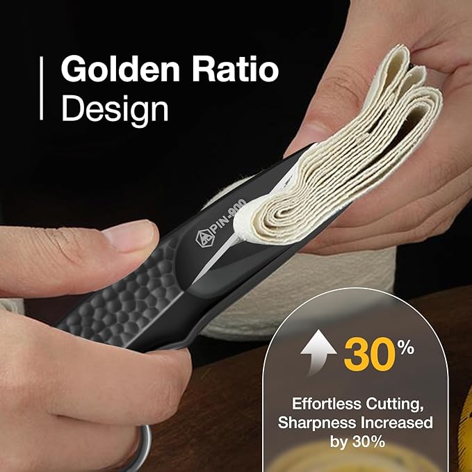 Premium Fabric Scissors for Cutting Clothes, Small Multi-Purpose Stainless Sewing Leather Dressmaking, Professional Crafting Shears Microcrystalline Steel Shears Office Cutting Tools (Black)