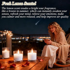 Aufien Candle Sand with Wicks,21.4 Oz Pearled Candle, DIY Bead Powder Sand Wax Making kit Refillable Non Toxic for Handmade, Wedding and Halloween Christmas Decorations White Fresh Lemon Scented