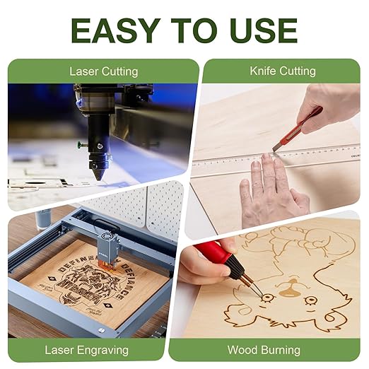 10 Pack Bubinga Plywood, 12 x 12 x 1/8 Inch 3mm Plywood for Laser Cutting and Engraving, Thin Unfinished Wood Sheets Blanks for Architectural Models and DIY Wood Crafts