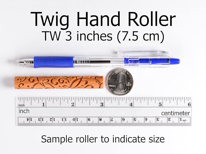 MKM Pottery Tools Wood Twig Rollers for Clay (Tw-33 Winter Woods)