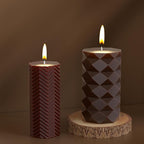 2 Pack Stripe Cylinder Pillar Spiral Candle Resin Mold - Resin Casting Silicone Molds for Home Decor & Candle Making Wave Spiral Mold