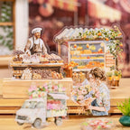 TIAMECH Bazaar PET Stickers - 80 Pcs Fruit Stand Food Street & Flower Vegetable Market Design, Waterproof Sticker for Journaling & Scrapbooking, Junk Journal Supplies, Ephemera & DIY Crafts