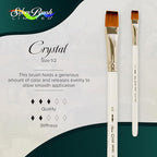 Silver Brush Limited 6808S1/2 Crystal Squash Wash Brush for Watercolor and Oil, Short Handle, Size 1/2, Square Wash