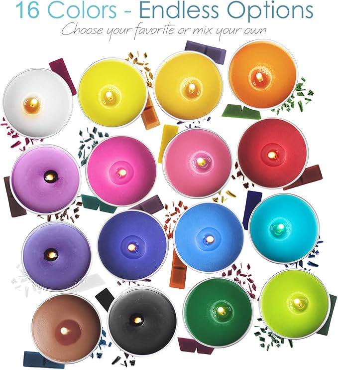Organic Soy Candle Making Kit for Adults, DIY Crafts, Complete Candle Making Supplies Include Natural Soy Wax, Tins, Scents, Dyes, Wicks & More – Gift Idea, Perfect Home Decor – 2 Lbs
