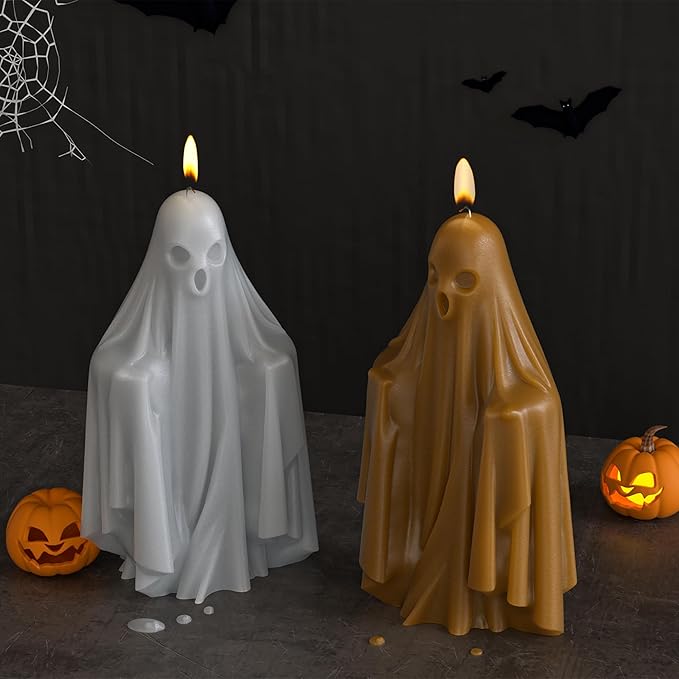 Skull Ghost Animal Molds Bear Candle & Resin Mold - Resin Casting Silicone Molds for Home Decor & Candle Making Wave Spiral Mold