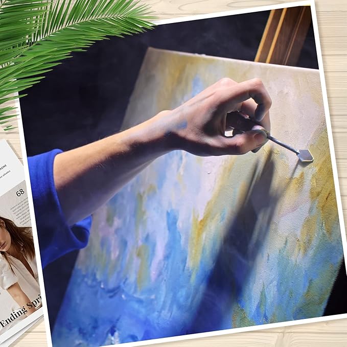 Wood Canvas Boards Unfinished Wooden Panel Boards Paint Pouring Panels for Painting Drawing Home Decor(14 Pieces,4.7 x 4.7, 6 x 6, 8 x 8, 10 x 10, 12 x 12)