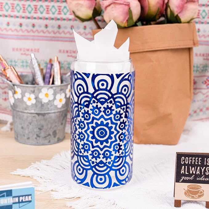 TECKWRAP Blue Chrome Vinyl Wrap Blue Metallic Permanent Vinyl 1ftx5ft