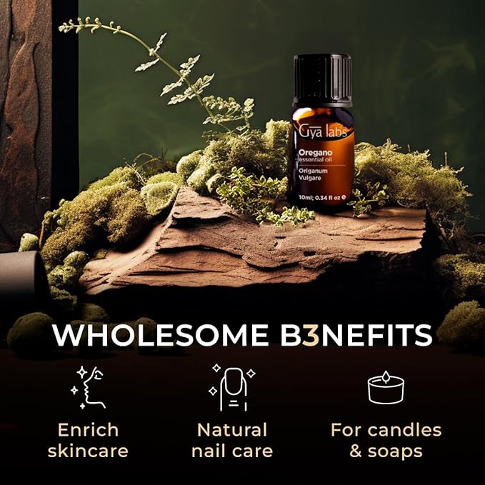 Gya Labs Oregano Essential Oil - 0.34 Fl Oz - for Hair, Skin, Diffuser, Aromatherapy & DIY Candle Making Scent