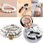 10mm 100pcs Natural Stone Beads Matte White Howlite Round Genuine Stone Beading Loose Gemstone Hole Size 1mm DIY Charm Smooth Beads for Bracelet Necklace Earrings (Matte White Howlite 10mm)