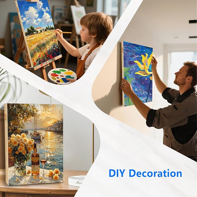 4 Pack 16x20 Basswood Paint Pouring Panels – Wood Painting Boards for Acrylic Pouring, Oil & Resin Art – Sturdy Pre-Sanded Artist Panels for Professionals & Exhibitions