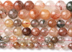 6MM 60PCS Natural Crystal Stone Colorful Rutilated Quartz Beads for Jewelry Making DIY Bracelet