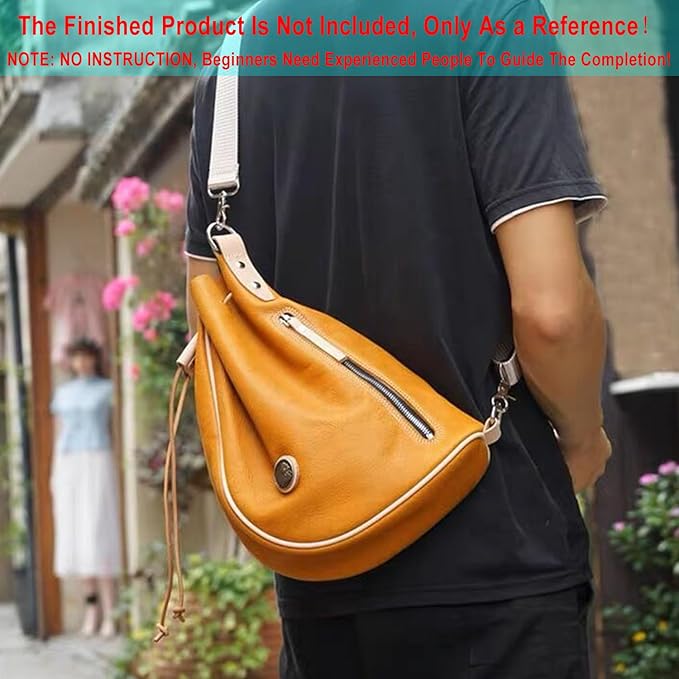 RIVEENY Sling Bag Acrylic Template,Leather Pattern Acrylic Leather Templates for Capacity Crossbody Backpack Casual Motorcycle Chest Bag (AAB-42)