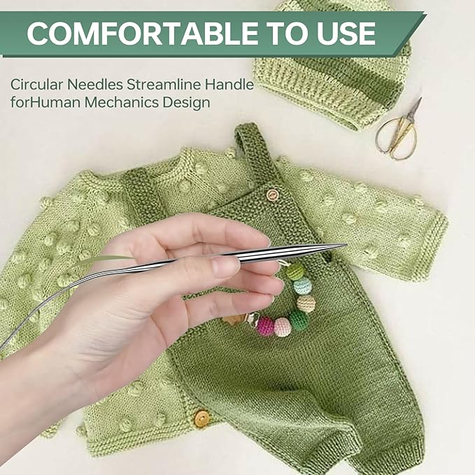 10 mm Circular Knitting Needles US15 |40 inches/100 cm | Suitable for Beginners to Knit Sweaters, Scarves, Blankets and Other Projects!