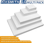 FIXSMITH Stretched Canvas for Painting- 10 Pack Multisize 4x4,5x7,8x10,9x12,11x14 (2 of Each),100% Cotton,Primed,for Acrylic,Oil,Other Wet or Dry Art Media,for Artists,Kids,Beginners and More.