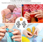 2Pcs Crochet Rings for Finger, Adjustable Open Yarn Guide Crochet Tension Ring for Crocheting Knitting Accessories Supplies Metal Yarn Tension Loop Ring for Finger (Black), SATONBEYI