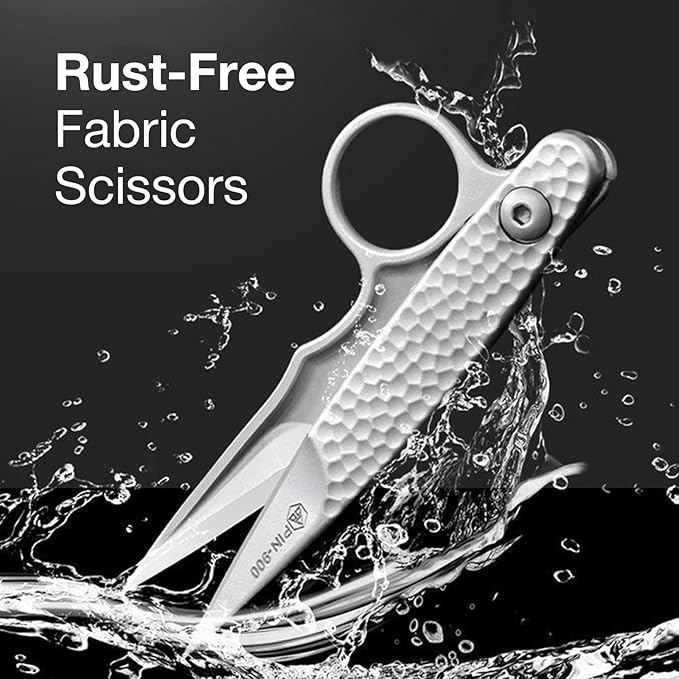 Premium Fabric Scissors for Cutting Clothes, Small Multi-Purpose Stainless Sewing Leather Dressmaking, Professional Crafting Shears Microcrystalline Steel Shears Office Cutting Tools (Silver)