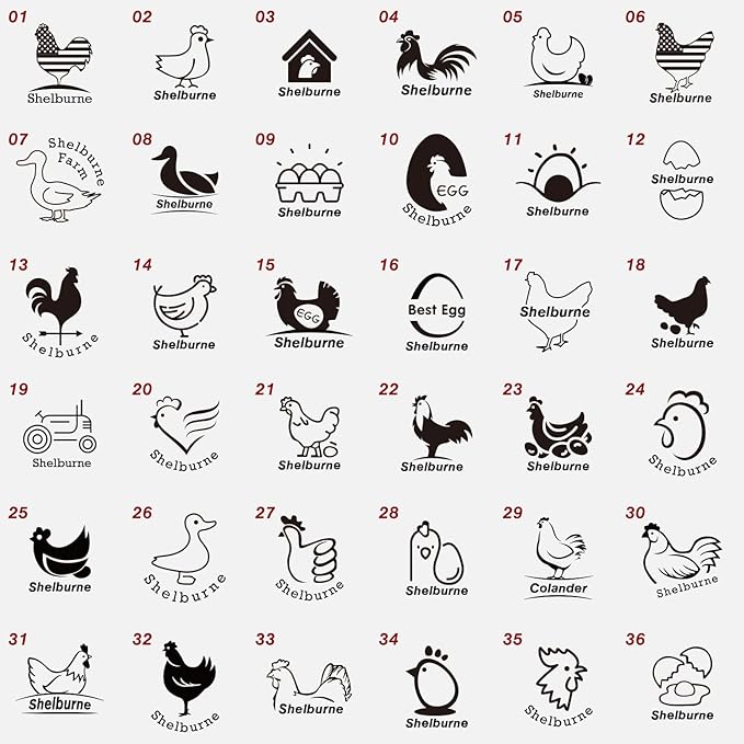 Egg Stamps for Fresh Eggs, Custom Stmap, Personalize Your Eggs with Wood Stamp, Stamper, Fun & Unique Designs Personalized, Two Handle Options (MTJDYZ20235115)