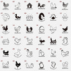 Egg Stamps for Fresh Eggs, Custom Stmap, Personalize Your Eggs with Wood Stamp, Stamper, Fun & Unique Designs Personalized, Two Handle Options (MTJDYZ20235115)