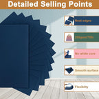 100 Sheets Navy Blue Cardstock 8.5 x 11 Scrapbooking Paper, 75lb Dark Blue Certificate Paper Card Stock for Cards Making, Greeting Cards, Wedding Invitations, Menus