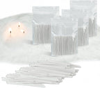 400-Pack Pearled Candle Cotton Wicks for Sand Candles Making - 2 Inch MANNYCOM Metal-Free and Lead-Free Refill Sand Wax Wick for Making DIY (White)