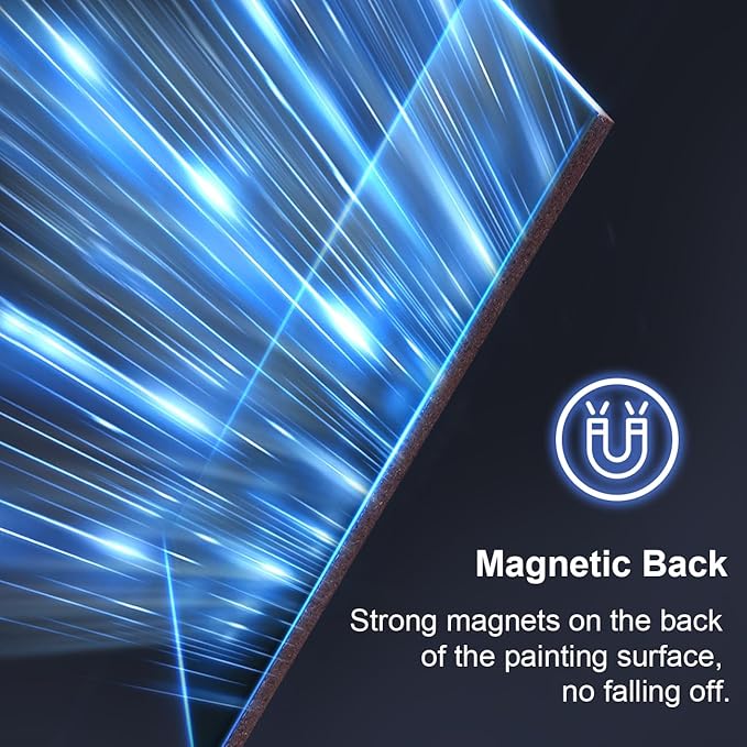 AUREUO Mini Magnetic Canvas Panel 3x3 Inch / 24 Pack - Small Square Flat Canvas Board with Magnet Back Art Gift Set Bulk Pack Tiny Thin Canvases for Acrylic Painting & Craft