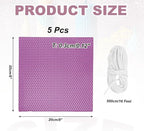 MECCANIXITY Beeswax Candle Making Kit,8x8 Inch 5pcs Purple Beeswax Candle Sheets with 1pcs Cotton Wick for DIY Craft Gift Making