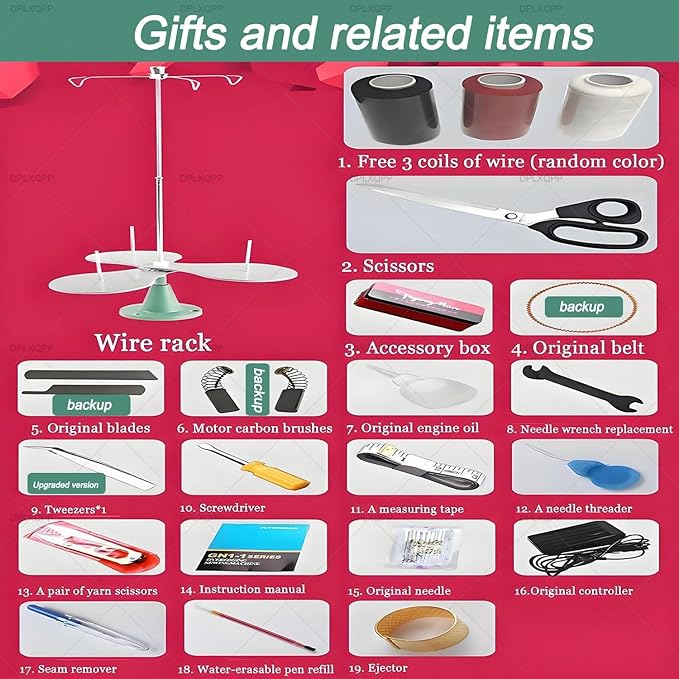 High-Speed Overlock Serger Machine with Stepless Speed Adjustment,250w Motor,3000 SPM,Adjustable Stitch Length and Width,Ideal for Edging,Seaming,and Decorative Stitching Black