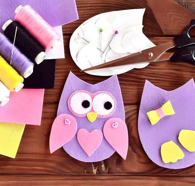 10 Pack Self Adhesive Felt Sheets - Black Felt Fabric with Adhesive Backing - Peel and Stick Felt Sheet for Arts Crafts DIY and Decorations - A4 Size(8" x 12")