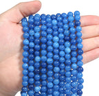 45pcs 8mm Natural Stone Beads Kyanite Beads Crystal Gemstone for Jewelry Making, DIY Bracelet Necklace