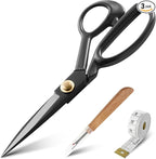 Fabric Scissors, Heavy Duty 8 inch Sewing Scissors for Leather Tailor,Tailoring Shears for Home Office Craft Black