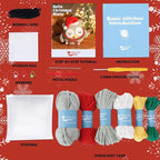 CrochetBox Crochet Kit for Beginners Adults - Christmas Owl Starters Crochet Kit, Beginners Crocheting Kitting for Adults Teen, Craft Gifts with Crochets Yarns, Hook, Step-by-Step Video, Instruction