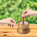 SHOP LC DELIVERING JOY Seed Bead Spinner for Bracelet Making Kit - Clay Beads Spinner with Big Eye Beading Needle and 3 Meter Long Thread Wooden Crafting Birthday Gifts for Womens - Teak Wood