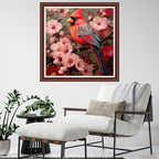 Dimensean Counted Cross Stitch Kit for Beginners, 11CT Unprinted Cross-Stitch Kit Easy Patterns Needlepoint Kit Cross Stitching Embroidery Kit Supplies-Colorful Flowers and Birds 18x18 inch