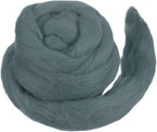 MECCANIXITY Wool Roving Yarn Soft Felting Wool 50g/1.76oz Pure Chunky Roving Yarn for Needle Felting Knitting Blanket Spinning Weaving Art DIY Craft Dark Grey