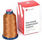 Richword Selected Brown Embroidery Thread 4000M(4374Y) 40WT Polyester Thread 100 Colors Selected for Commercial Multi Needles and Single Needle Embroidery Machine 0866