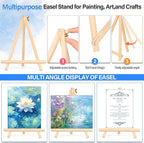 12 Pack 8x10” Canvas Boards and Round Canvas for Painting, Couple Painting Kit with Wood Easel, Acrylic Paint, Paint Brushes Set for Kids Teenagers Adults Date Night Sip and Paint Party