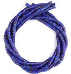 Natural Lapis Lazuli Spacer Beads Caps Loose Semi Gemstone for Beading Jewelry Making 6mmx3mm 38cm