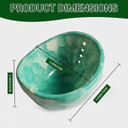 Pottery Herb Stripper Bowl – 4-Slot Herb Stripper with Multiple Hole Sizes, Ergonomic Design, Separating Leaves and Stems for Thyme, Basil, Rosemary, and More (green)