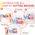 Tintnut Tie Dye Permanent Vinyl Roll - 12 inch x 5ft, Seamless Color Gradient Permanent Adhesive Vinyl, Swirl Pattern Water Proofing Self Sticker Water Proofing